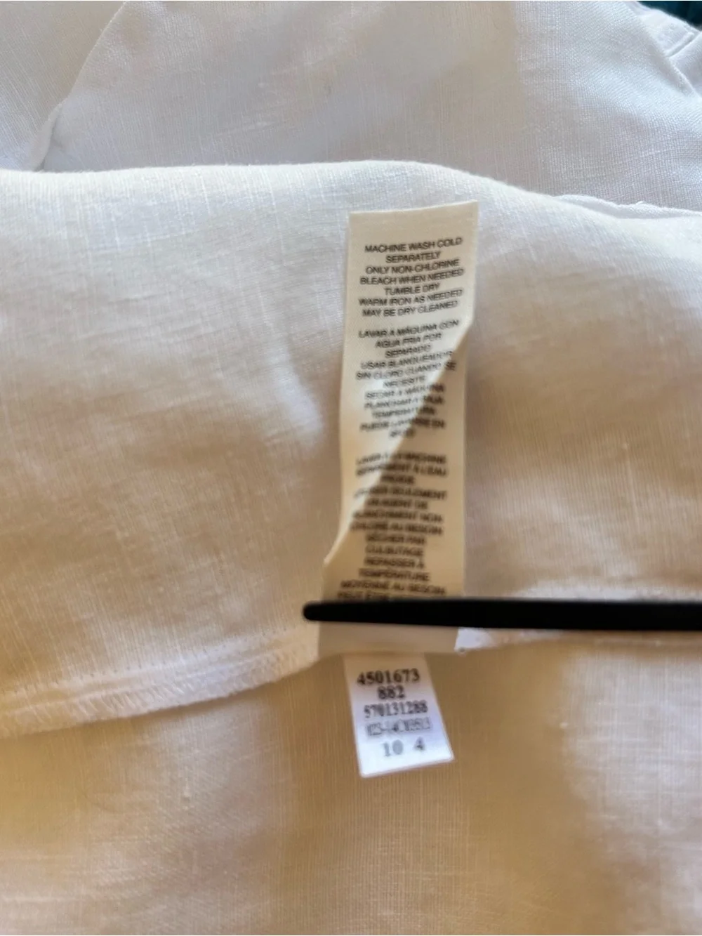 Chico's Linen Blazer Jacket White Epaulets